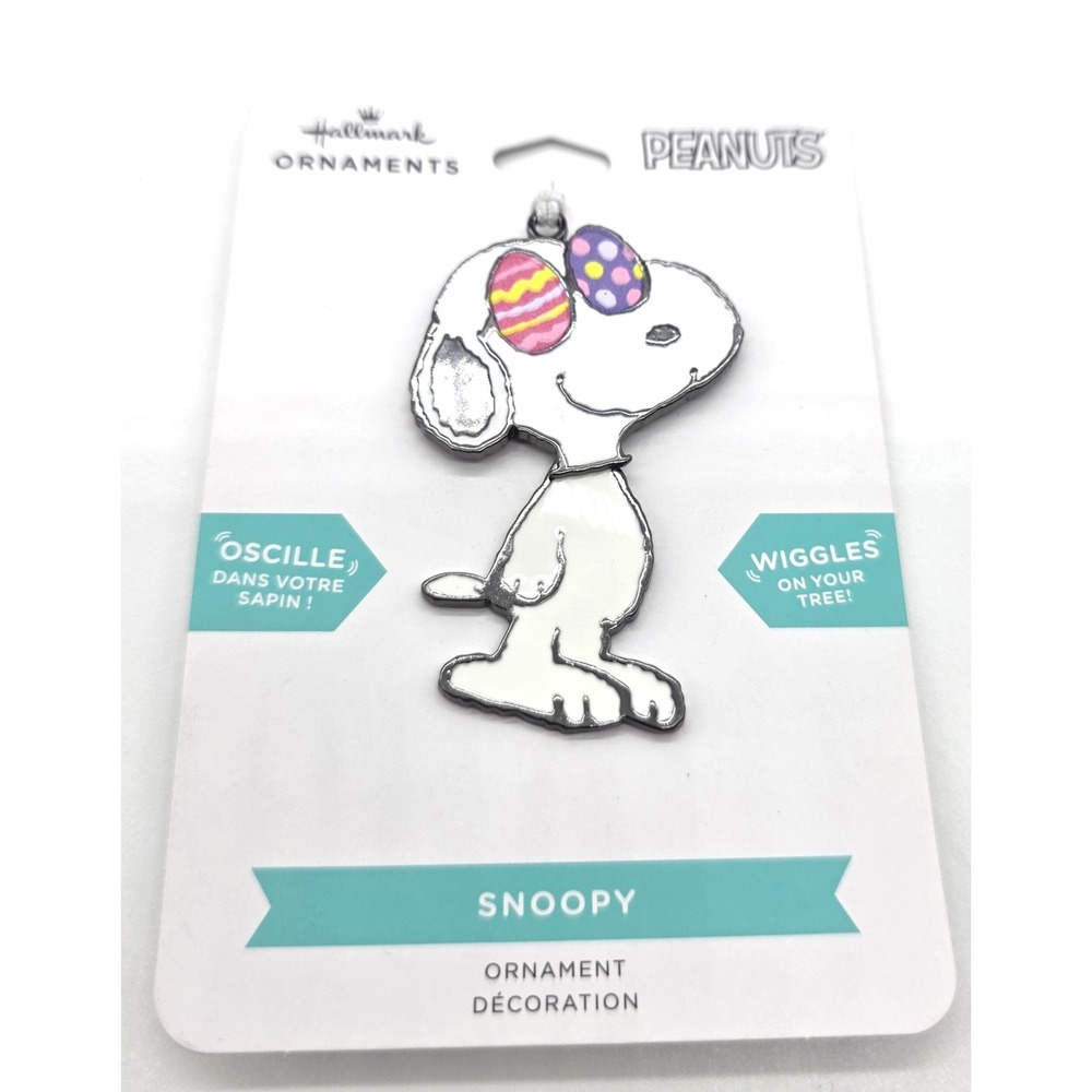 Hallmark PEANUTS Snoopy Easter Ornament Decoration Wiggles on Tree‎ NEW